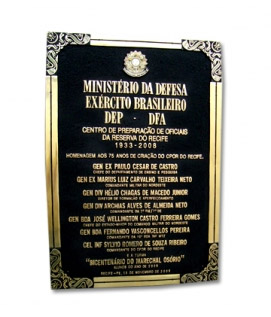 Placa de Bronze Fundido